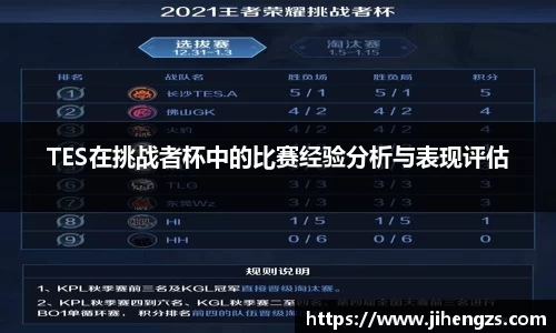 TES在挑战者杯中的比赛经验分析与表现评估
