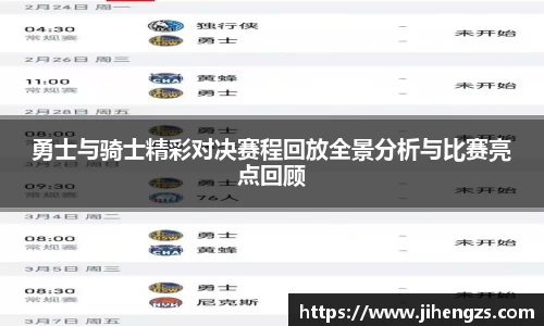 勇士与骑士精彩对决赛程回放全景分析与比赛亮点回顾